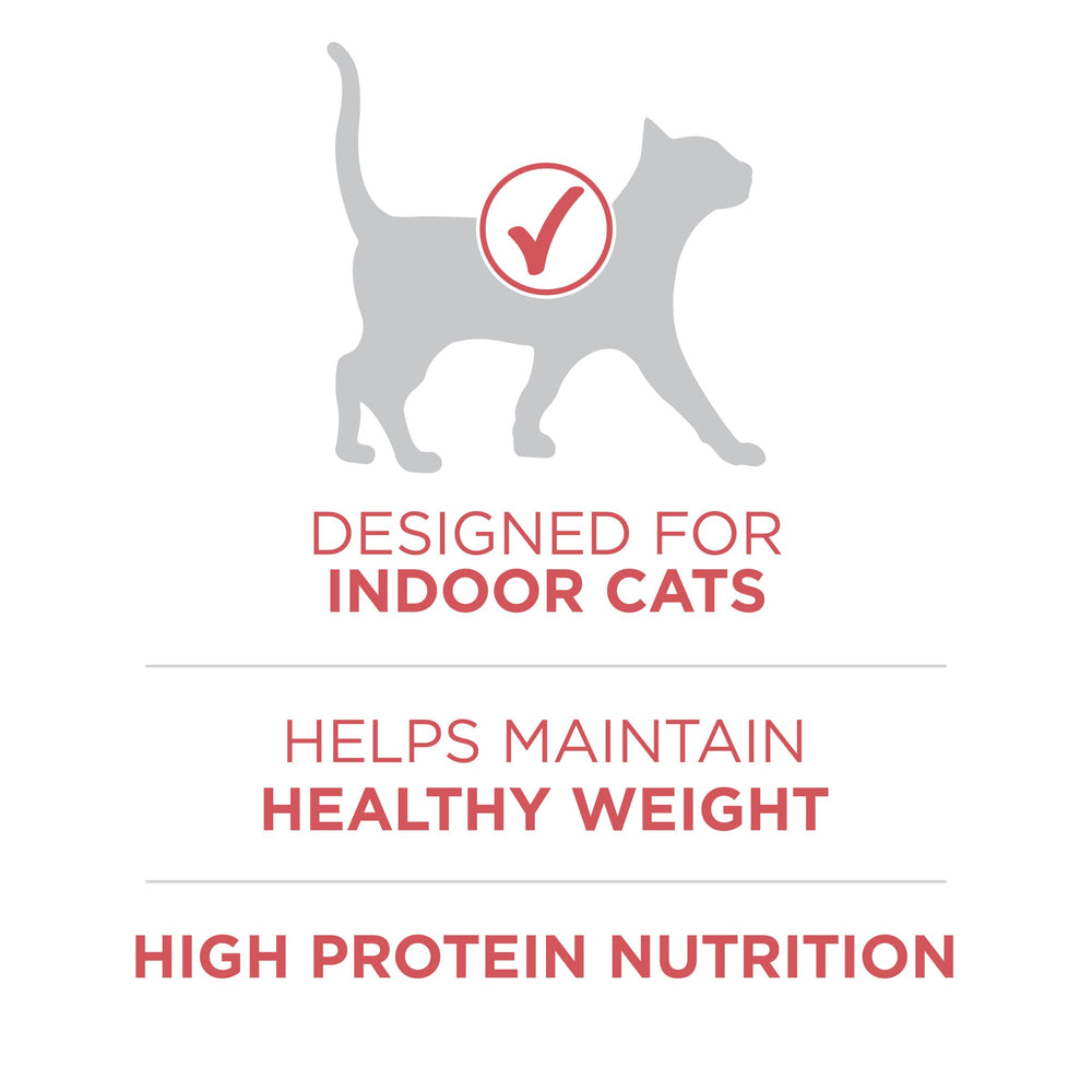 Purina ONE para interior croquetas proteicas con salmón real para peso y energía.