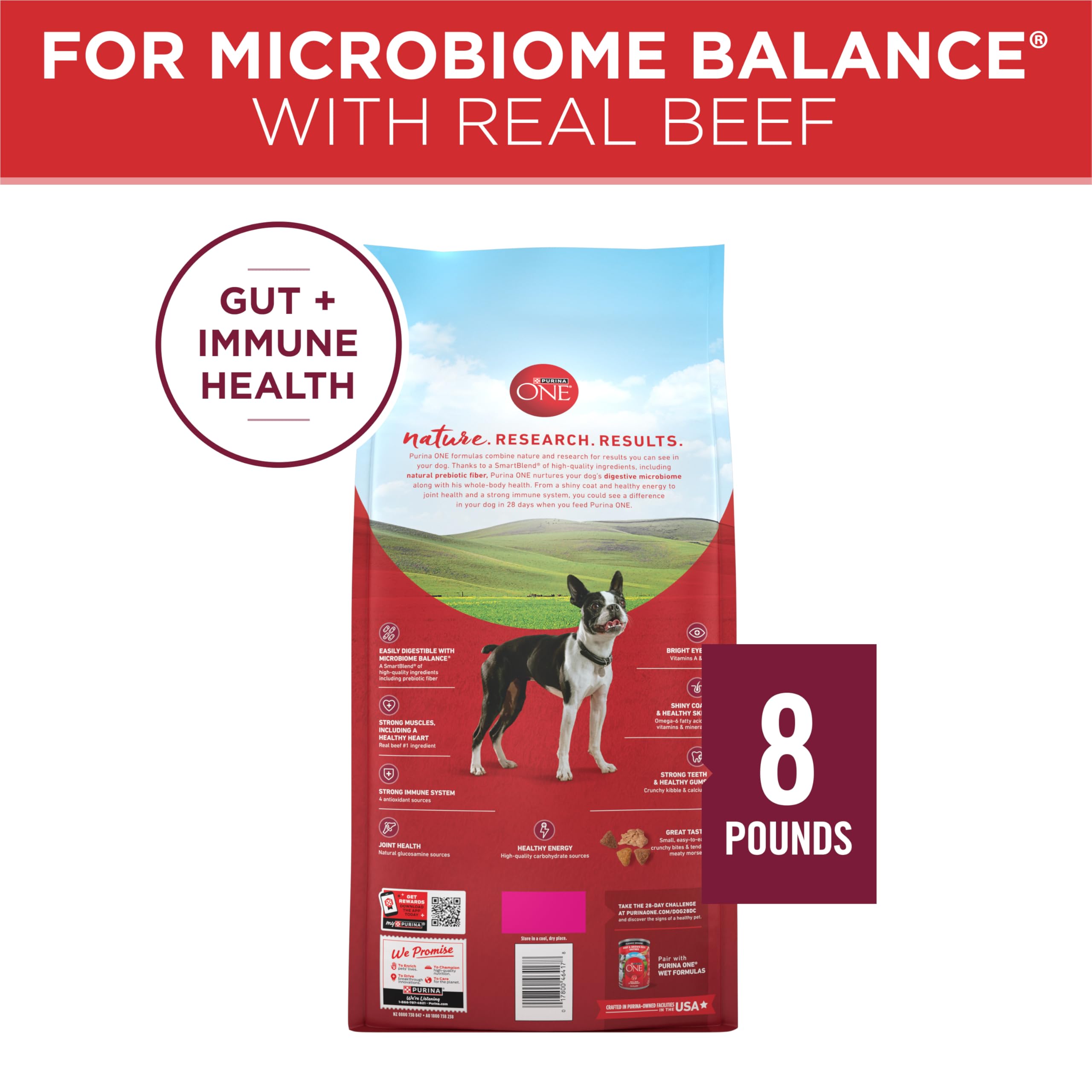 Purina ONE sin rellenos; ingredientes de calidad con propósito.