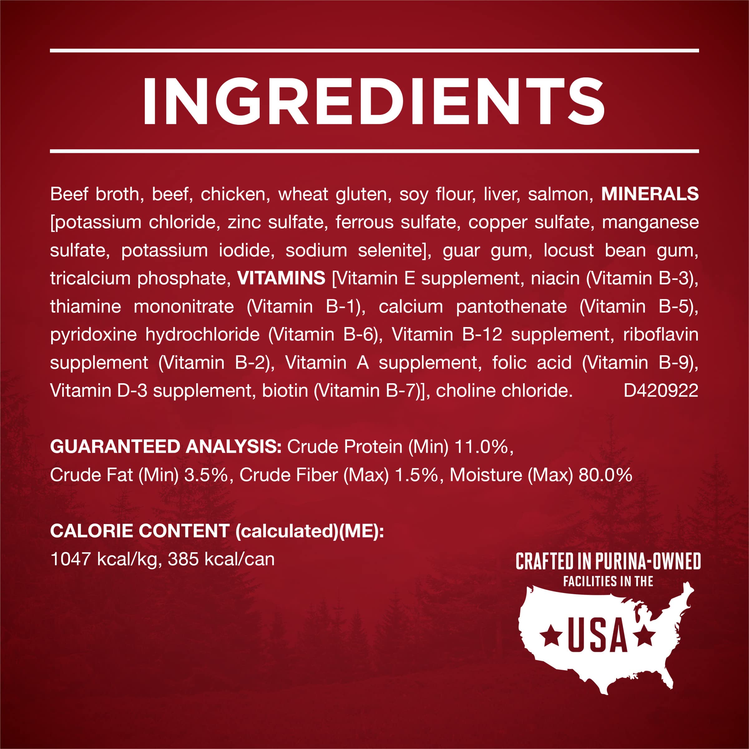 Purina One sin subproductos avícolas, ingrediente de calidad.
