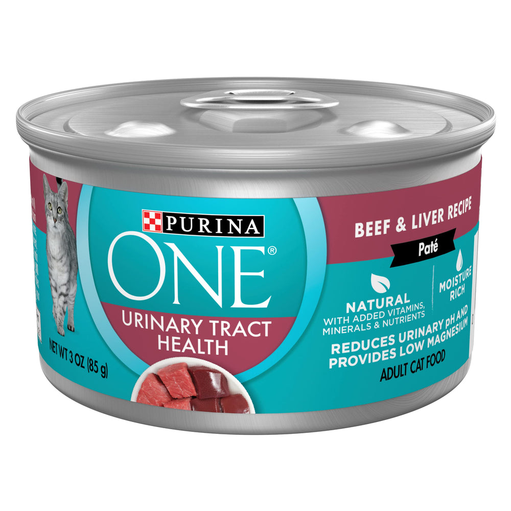 Purina ONE ternera e hígado en lata 85 g para gatos adultos, sabor natural.