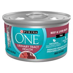Purina ONE ternera e hígado en lata 85 g para gatos adultos, sabor natural.