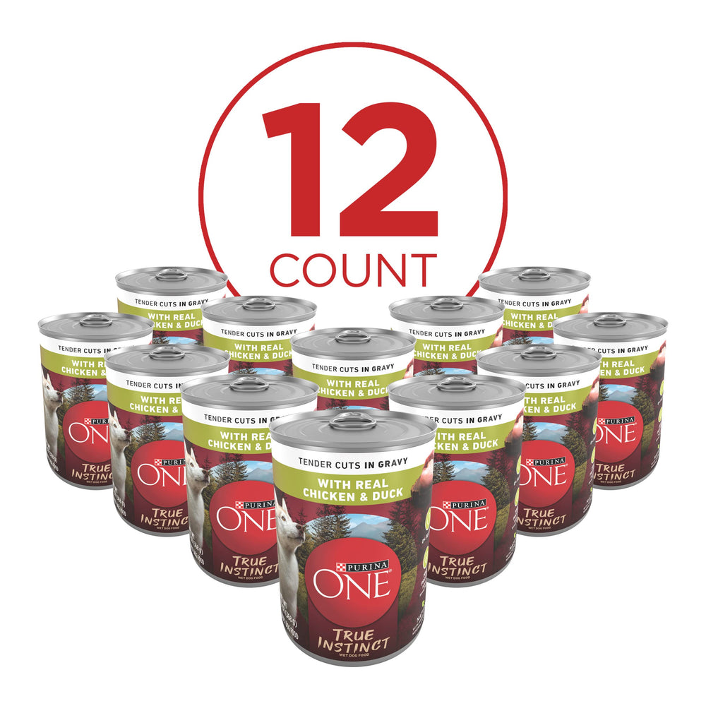 Purina ONE Tender Cuts con trozos reales de pollo y pato en ingredientes naturales.