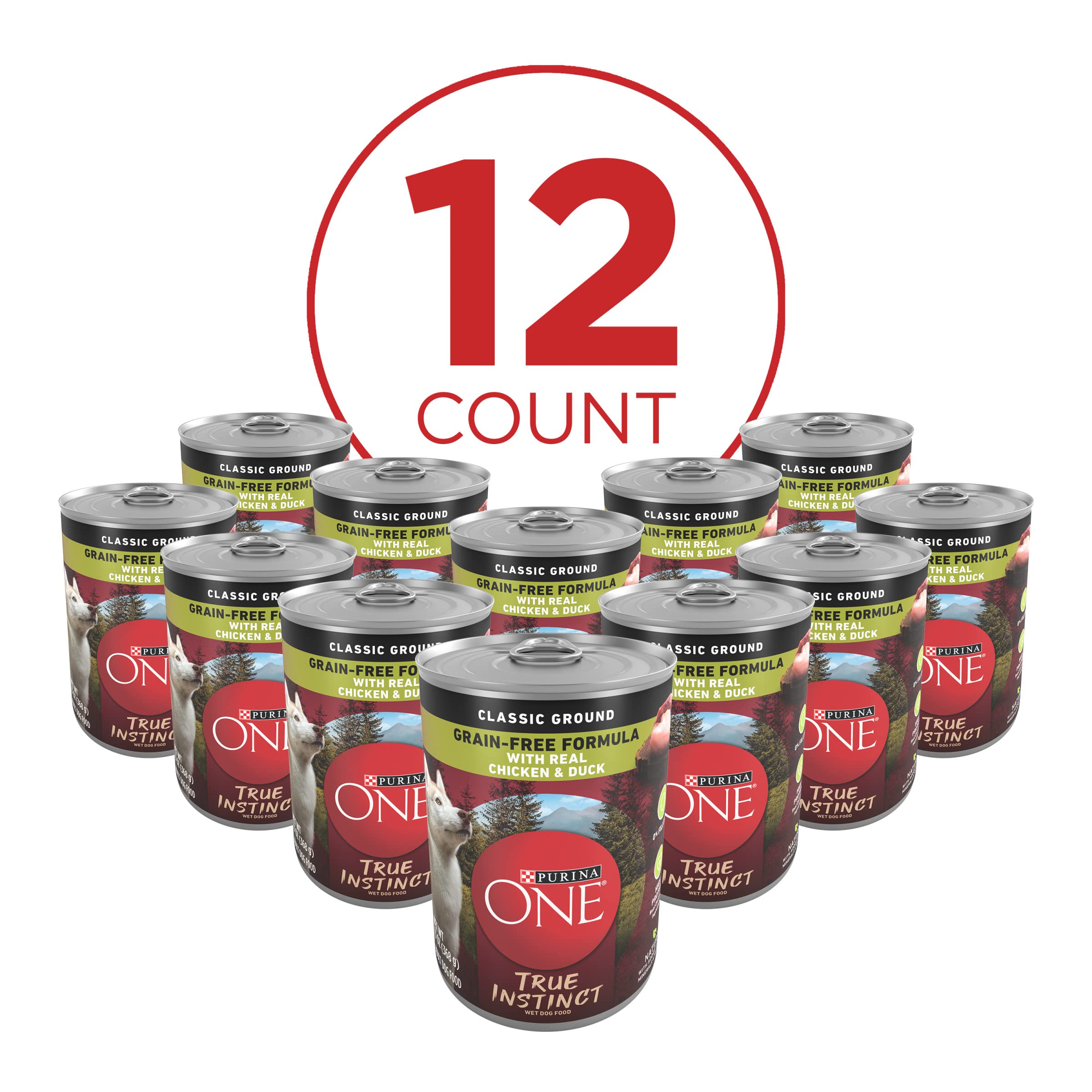 Purina ONE True Instinct, ingredientes clave, sin granos, para una dieta más natural.