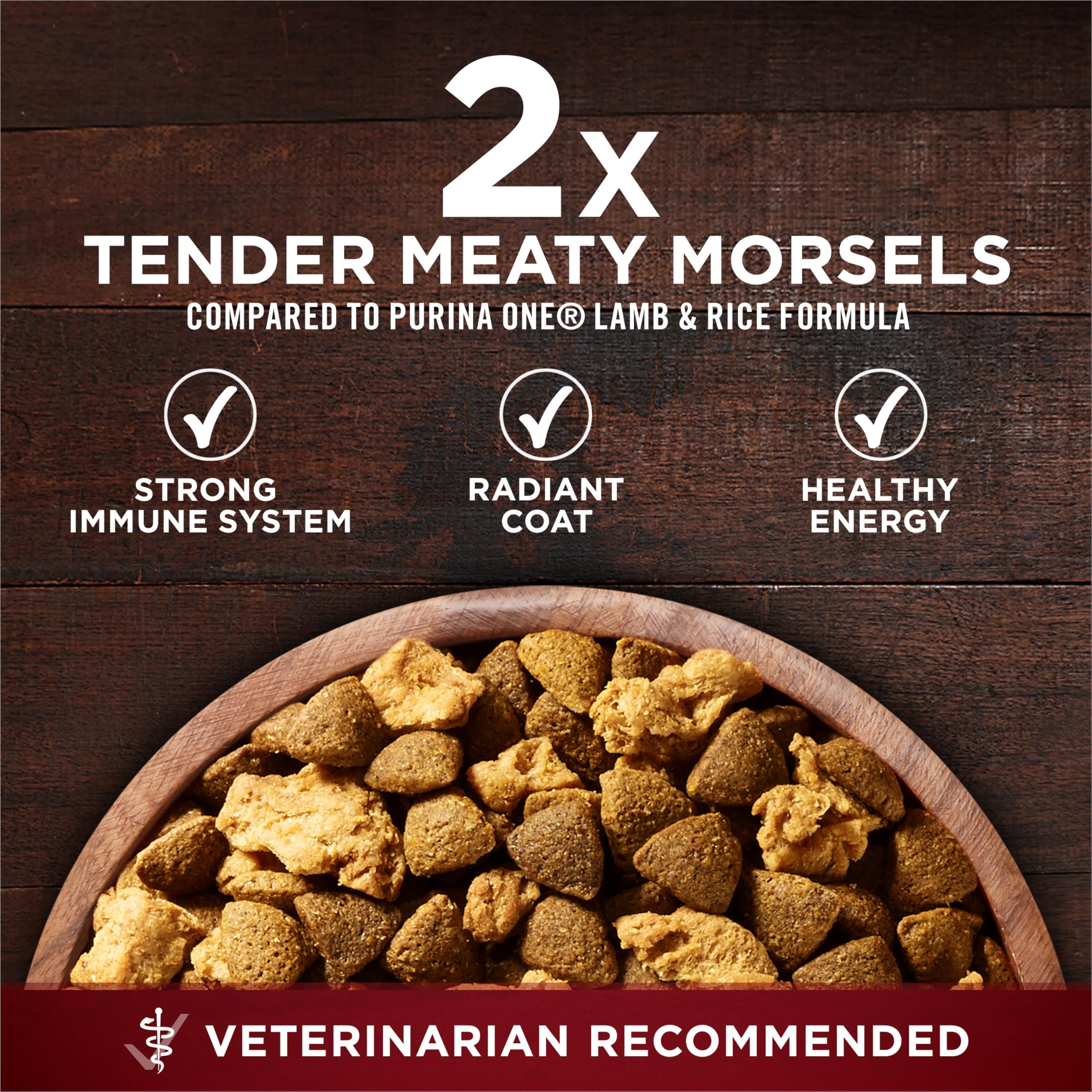 Purina ONE True Instinct omega-6 y antioxidantes para piel sana y pelaje brillante.