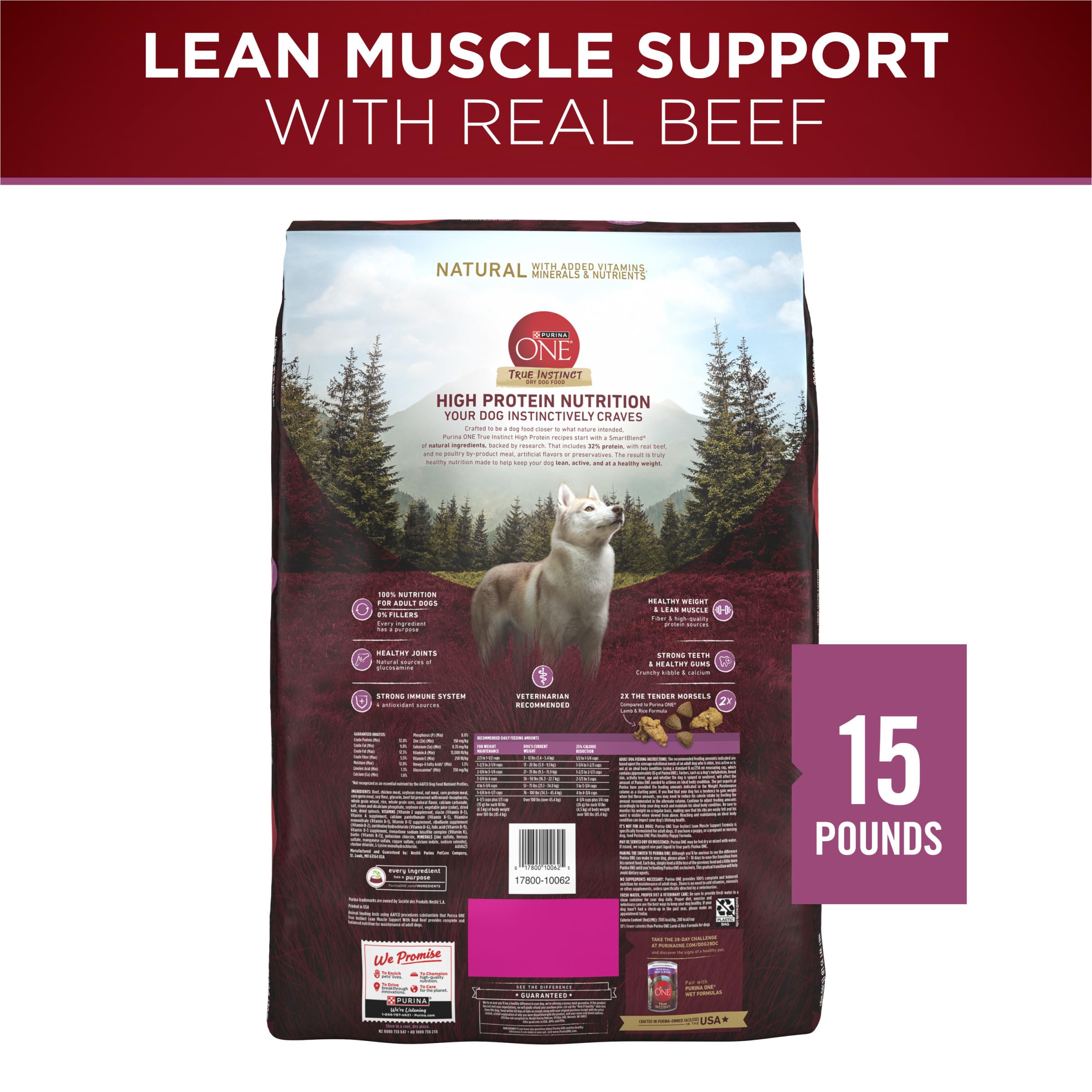 Purina ONE True Instinct Para Perros Activos, ideal para perros con alta energía.