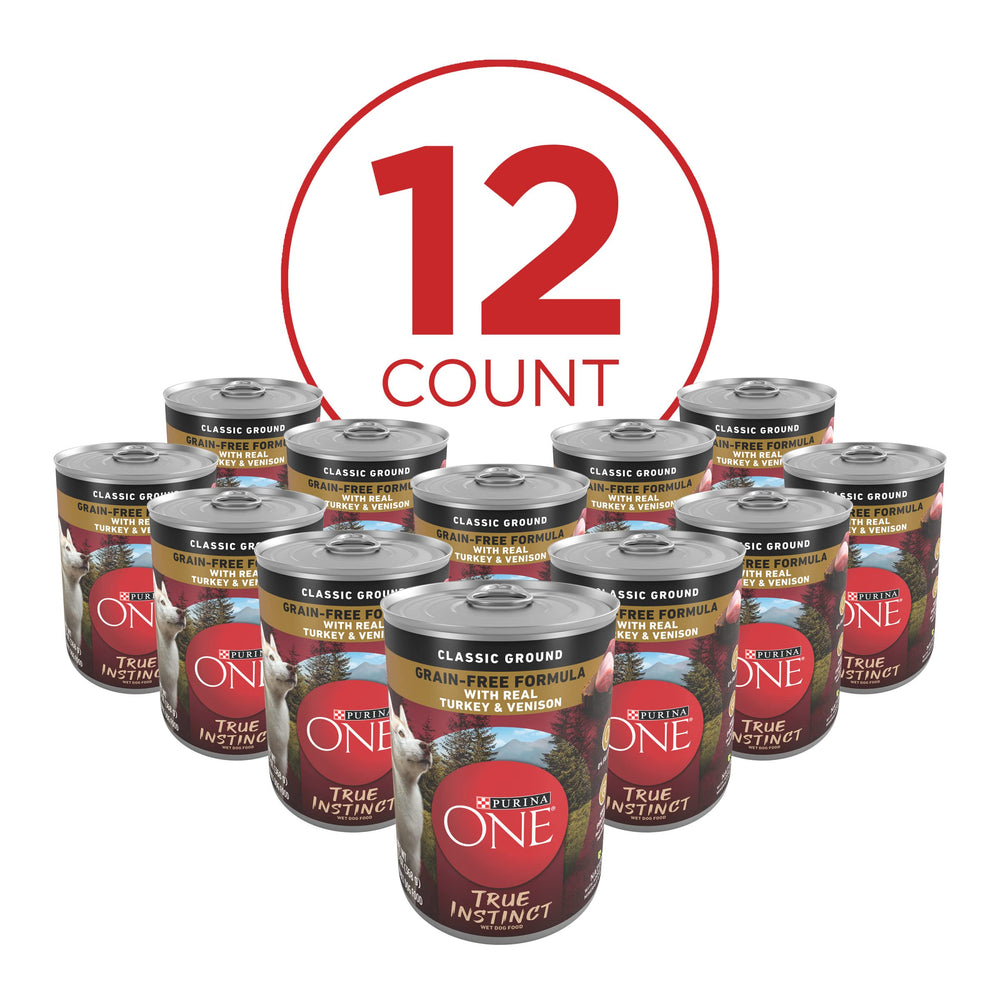 Purina ONE True Instinct sin subproductos avícolas, opción limpia para la comida diaria.