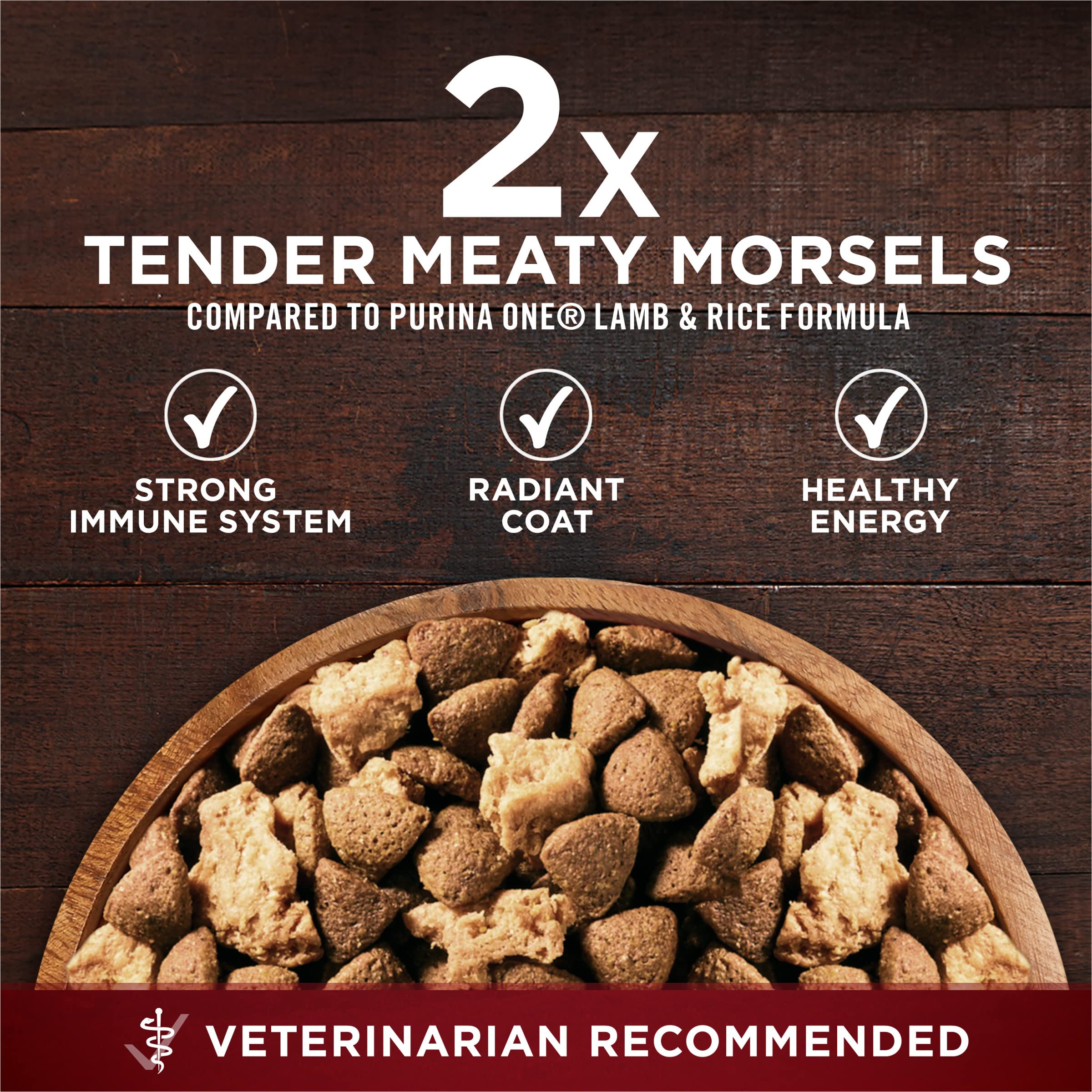 Purina ONE True Instinct: vitaminas y minerales añadidos para nutrición completa.