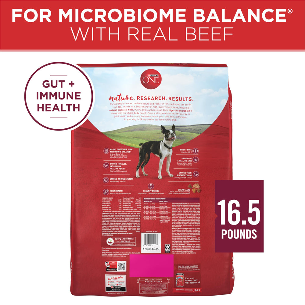 Vitaminas A y E en Purina ONE para piel y pelaje.