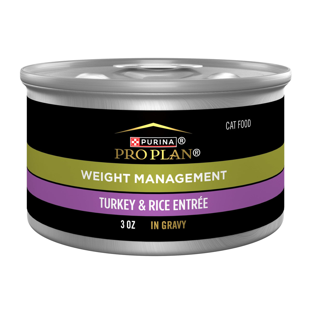 Purina Pro Plan para control de peso en gatos: lata de pavo y arroz en salsa
