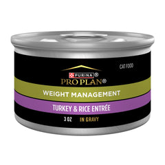 Purina Pro Plan para control de peso en gatos: lata de pavo y arroz en salsa