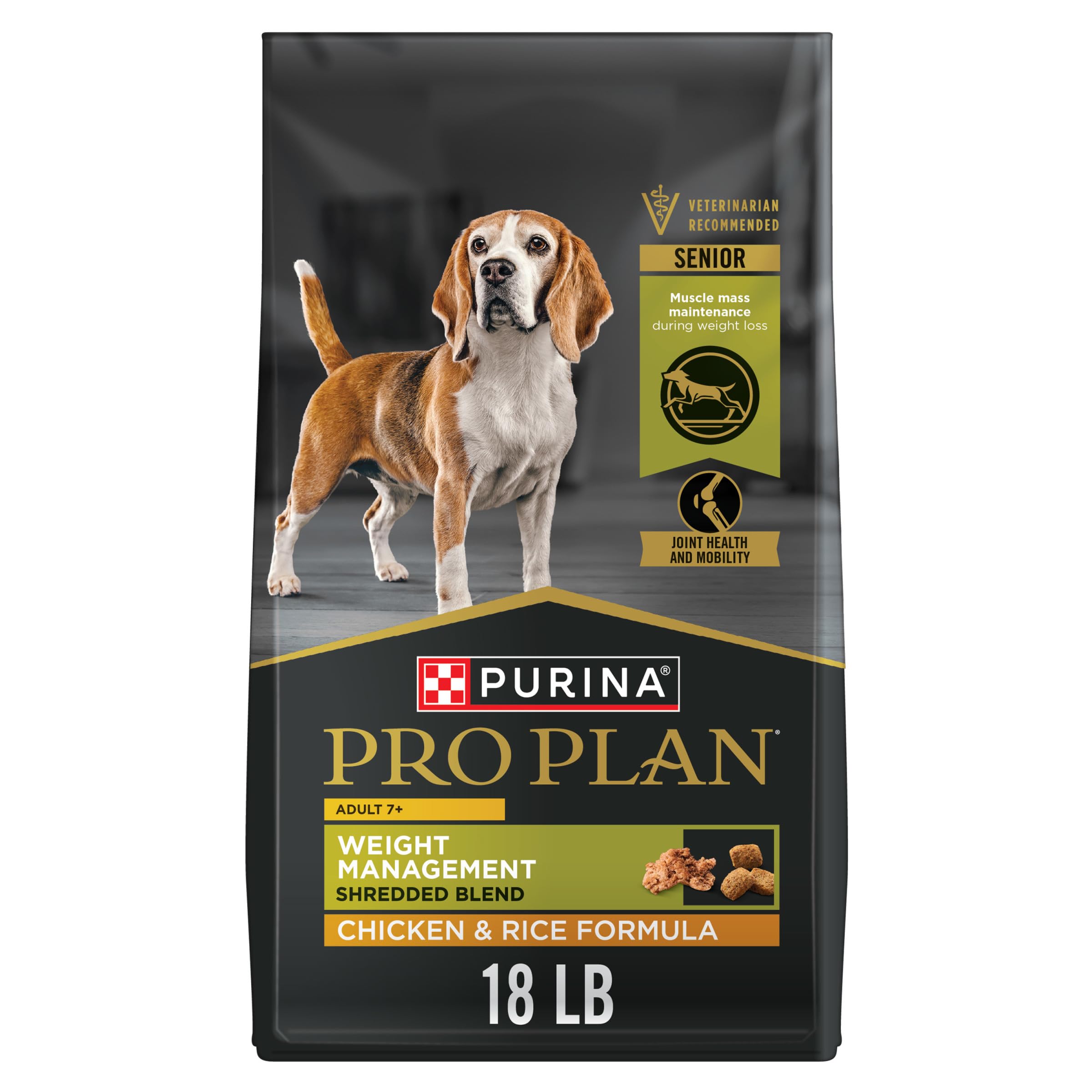 Purina Pro Plan Adulto 7 Plus, bolsa de 18 libras para gestión de peso