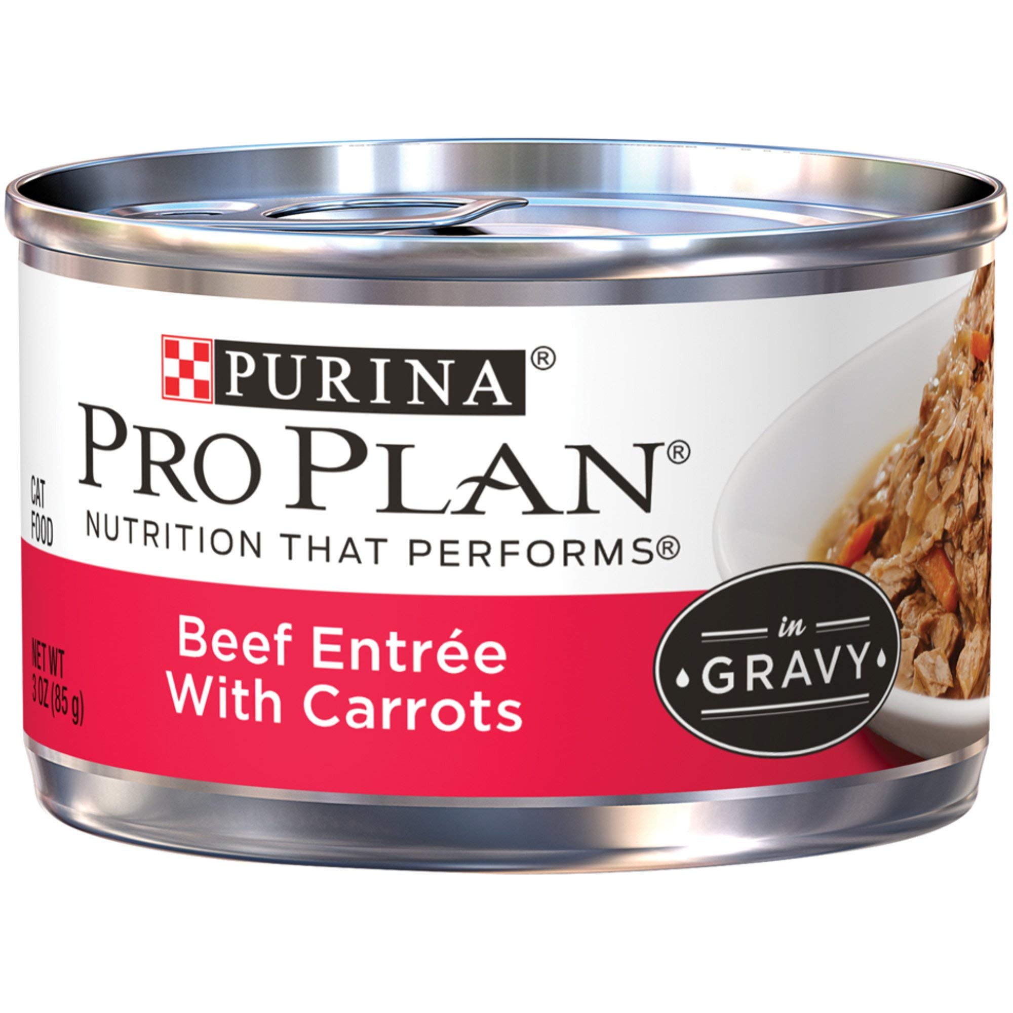 Purina Pro Plan Alimento Húmedo con omega-6 y vitamina A para piel y pelaje saludables.