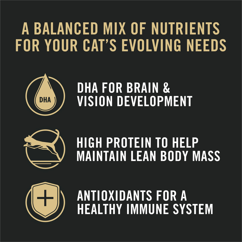 Purina Pro Plan antioxidantes que apoyan el sistema inmunitario felino.