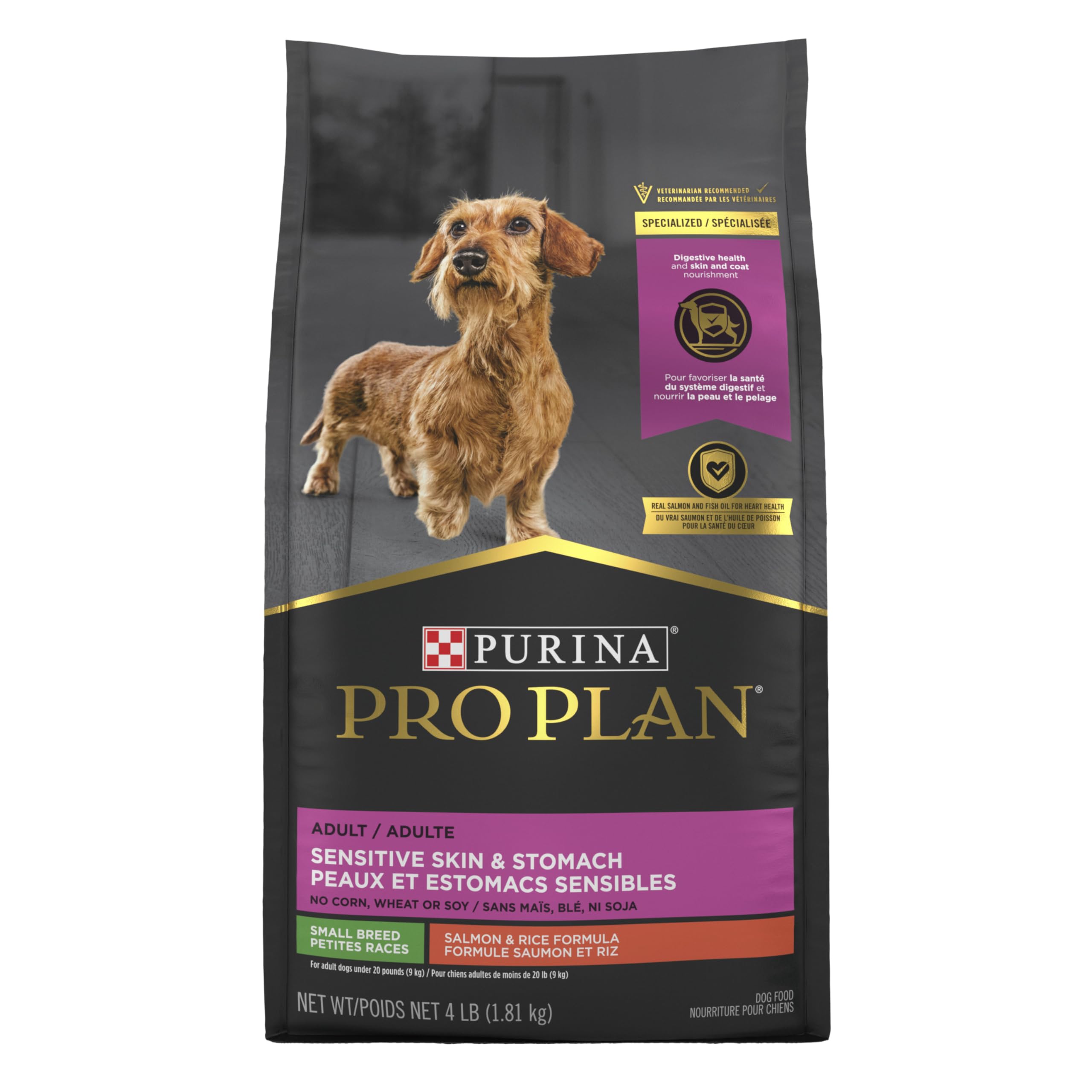 Purina Pro Plan avena natural favorece digestión suave.