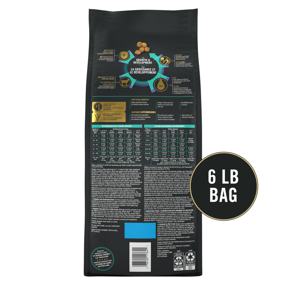 Purina Pro Plan bolsa de 6 libras para cachorros.