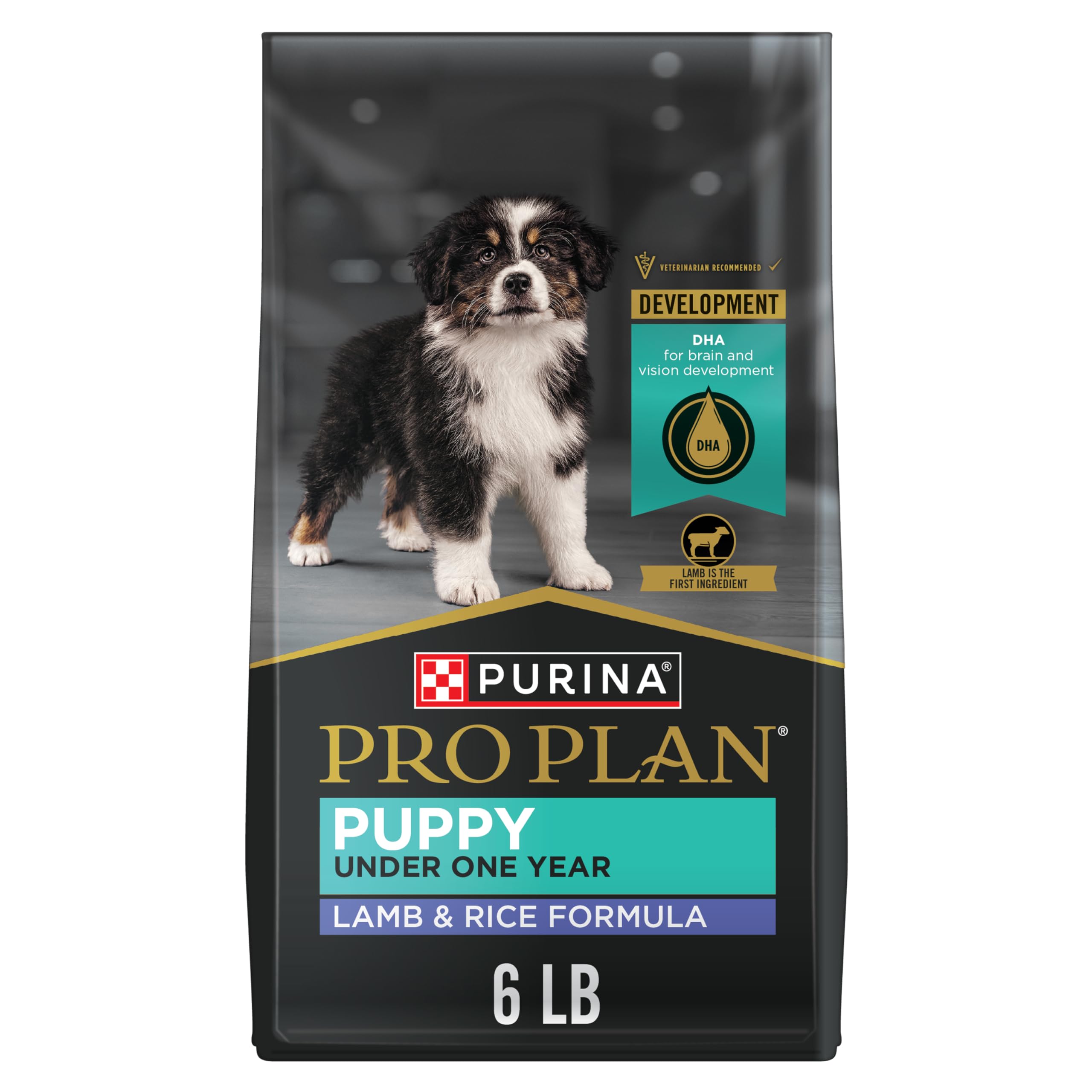 Purina Pro Plan bolsa para cachorros con cordero real como primer ingrediente, crecimiento saludable.