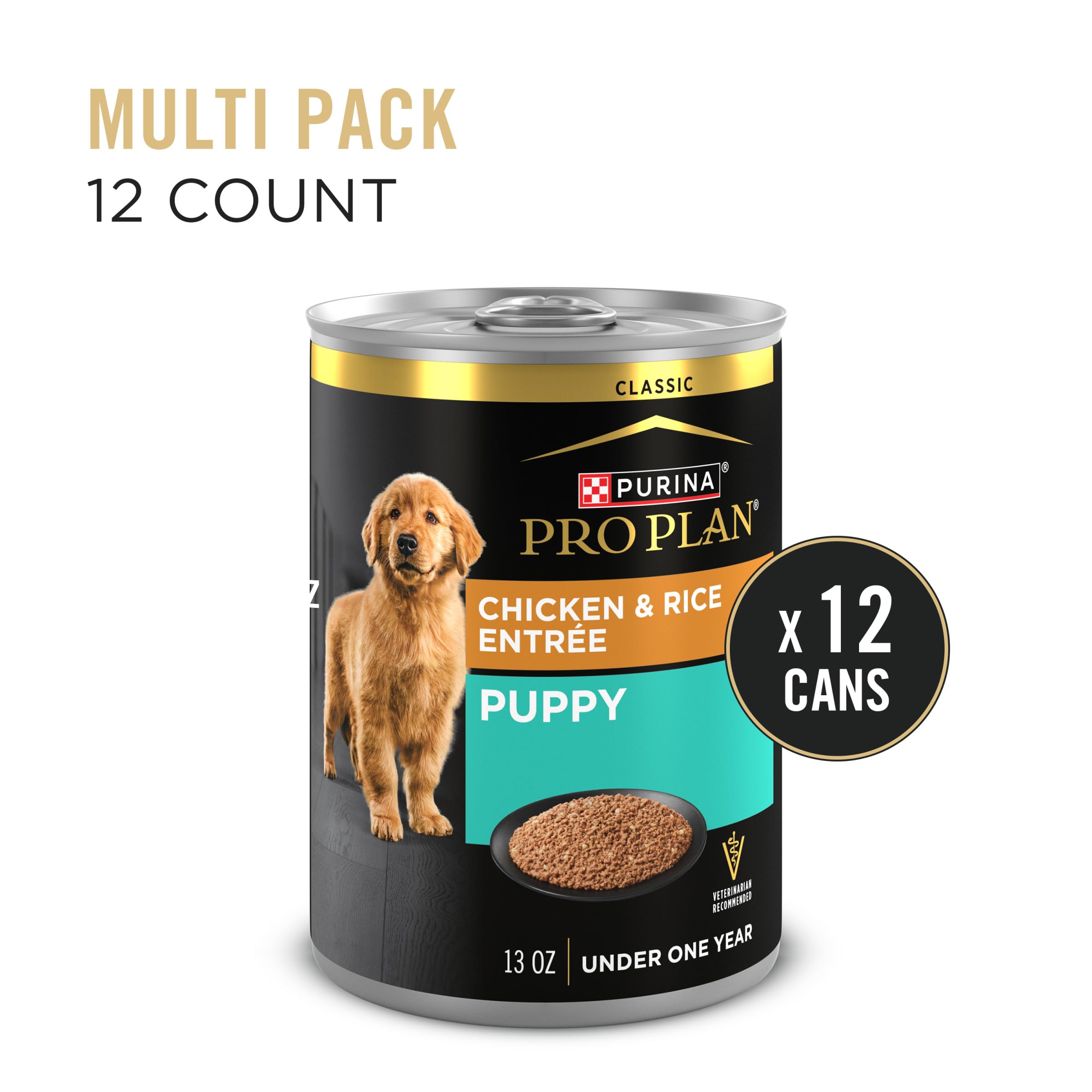 Etiqueta DHA para desarrollo cerebral y visión en Purina Pro Plan.