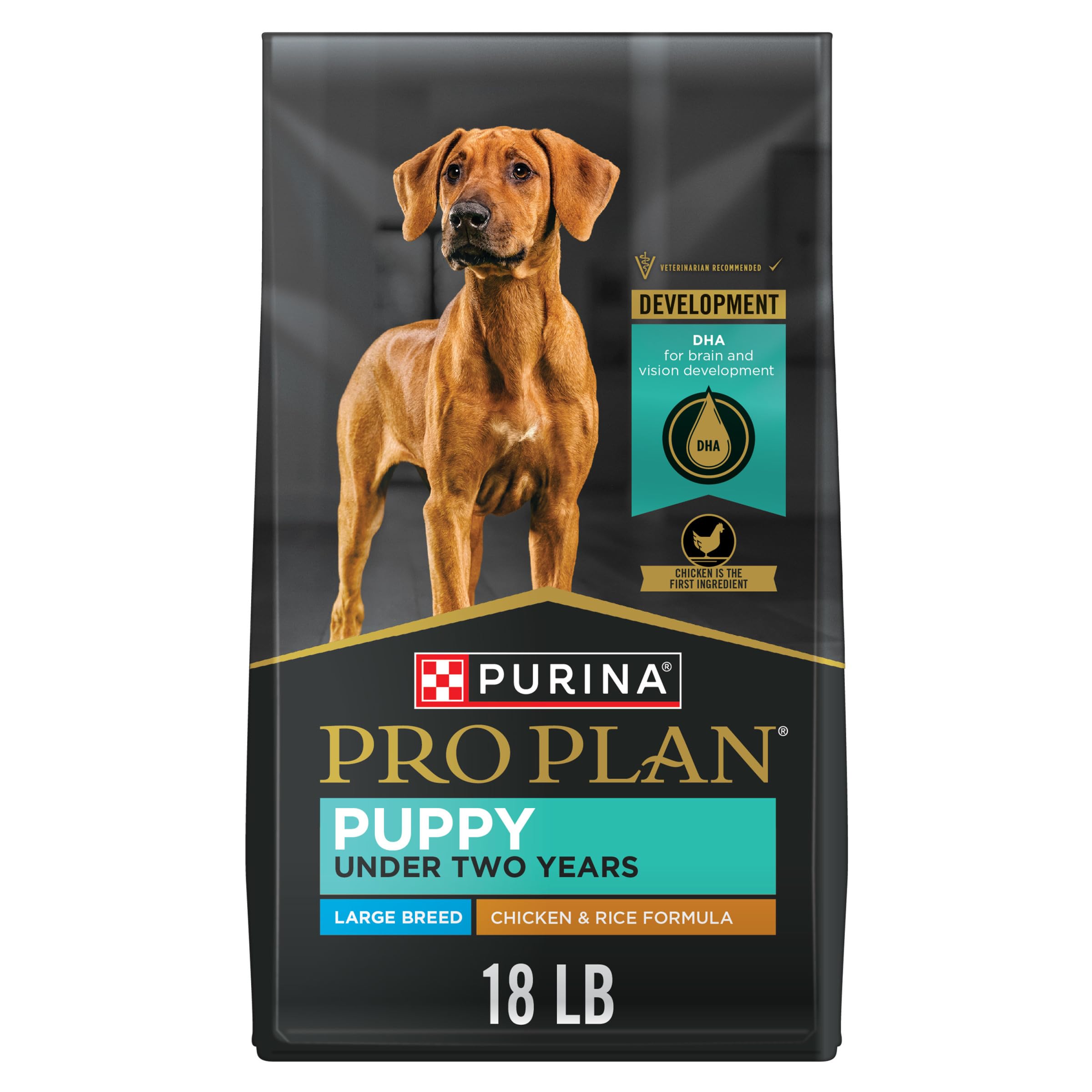 Purina Pro Plan cachorros grandes en bolsa de 18 libras, práctica para dueños ocupados