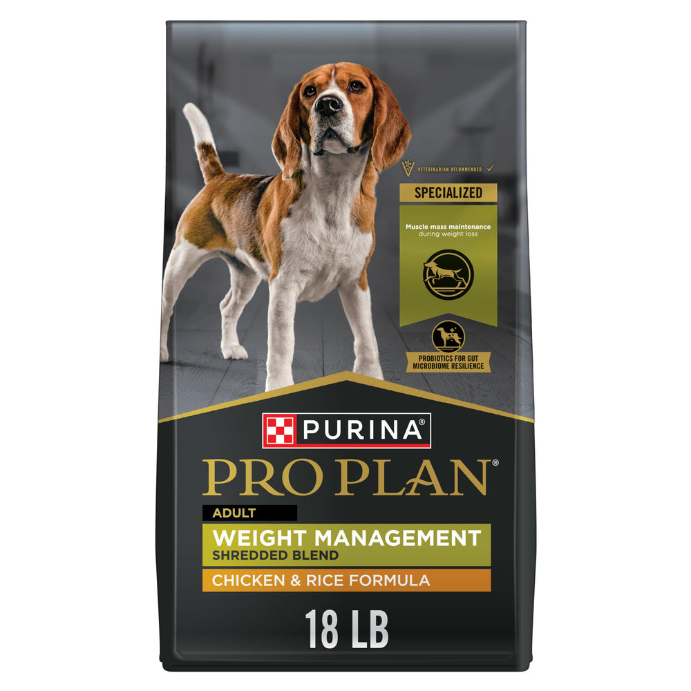 Purina Pro Plan control de peso para perros con pollo y arroz, bolsa de 18 lb