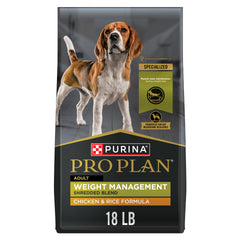 Purina Pro Plan control de peso para perros con pollo y arroz, bolsa de 18 lb