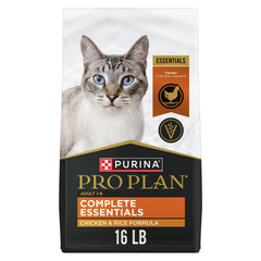 Purina Pro Plan croquetas con proteína alta y pollo, opción nutritiva para gatos.