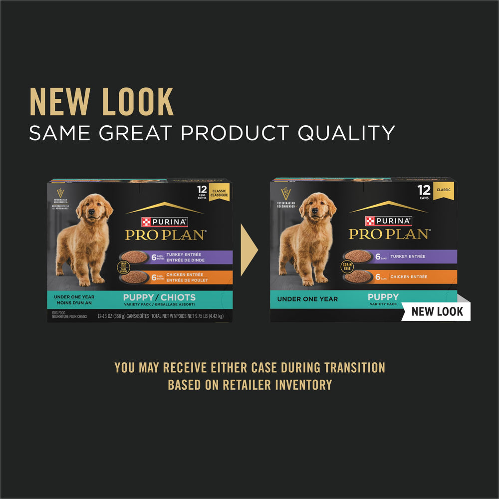 Purina Pro Plan Development para cachorros con pavo, lata de 13 oz para energía diaria.