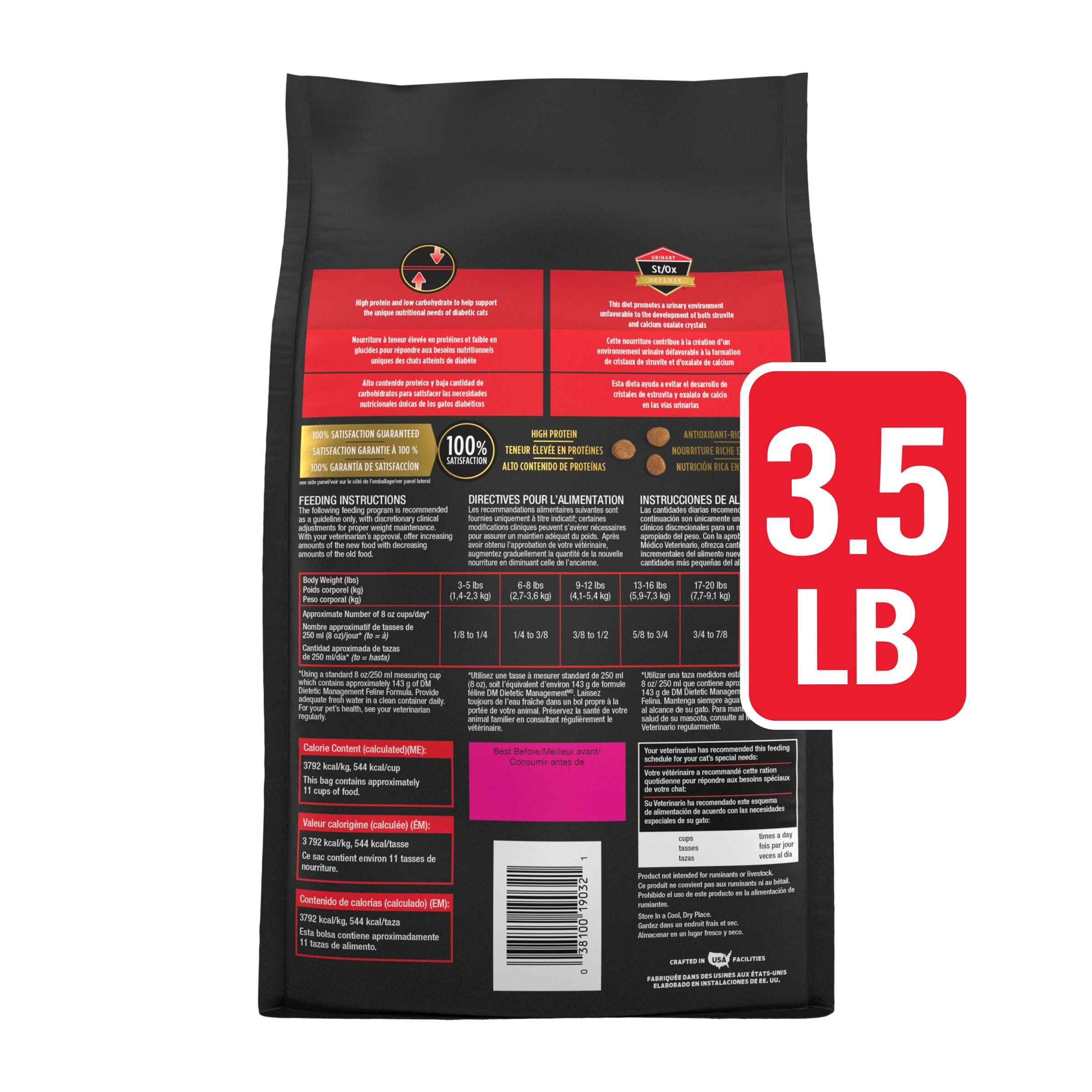 Alto contenido de proteína en Purina Pro Plan DM ayuda a mantener masa magra.
