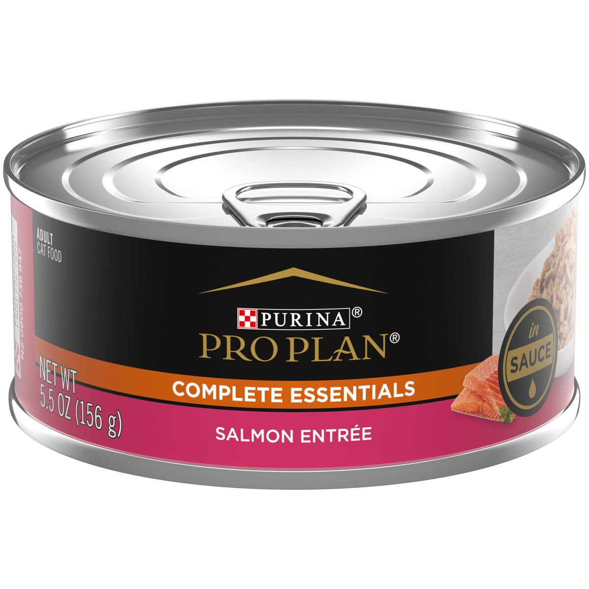 Purina Pro Plan Gato Salmón en Salsa, lata 5.5 oz, proteína de alta calidad para condición ideal.