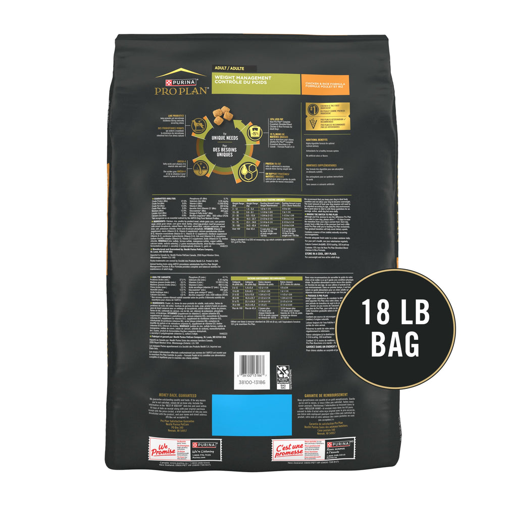 Purina Pro Plan Gestión de Peso, probióticos para digestión y salud intestinal.