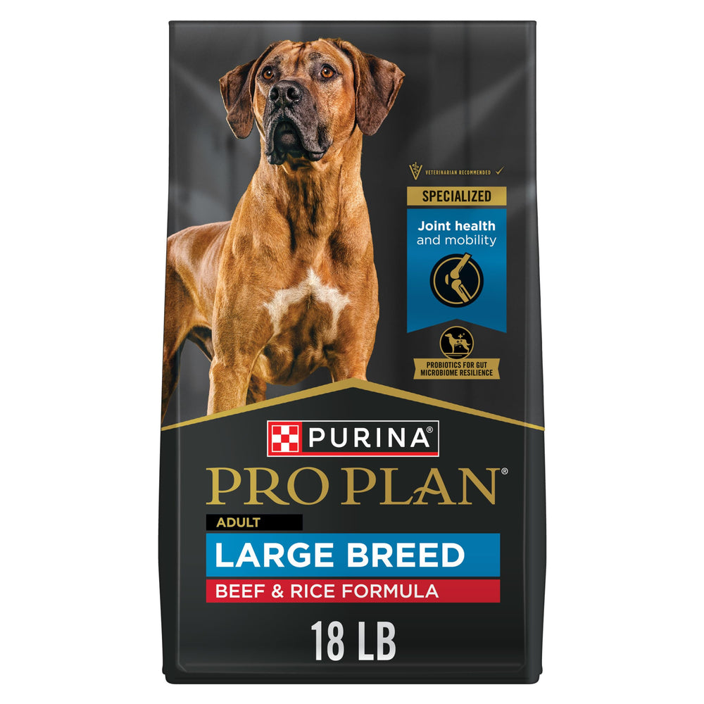 Purina Pro Plan Grandes croquetas ternera-arroz para perros adultos, nutrición diaria equilibrada