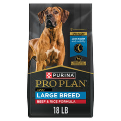 Purina Pro Plan Grandes croquetas ternera-arroz para perros adultos, nutrición diaria equilibrada