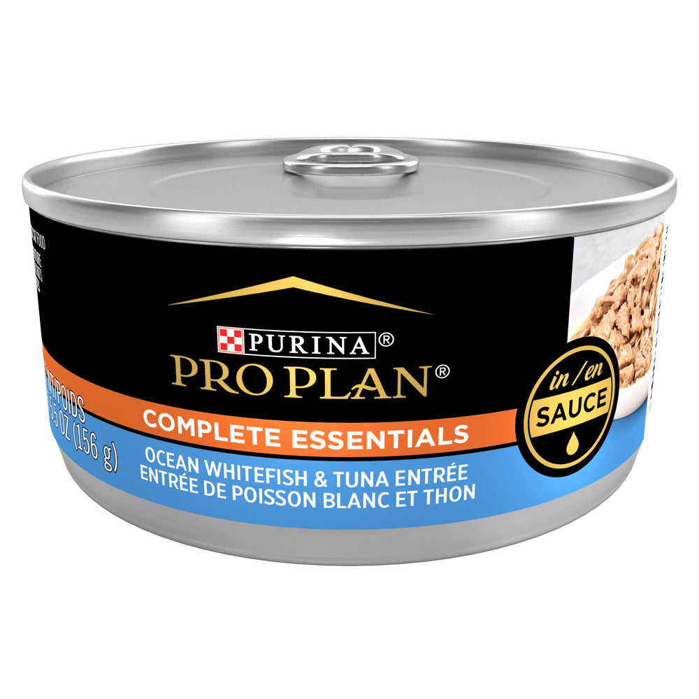 Purina Pro Plan Gravy: pez blanco oceánico y atún en salsa para gatos, apoyo nutricional diario.