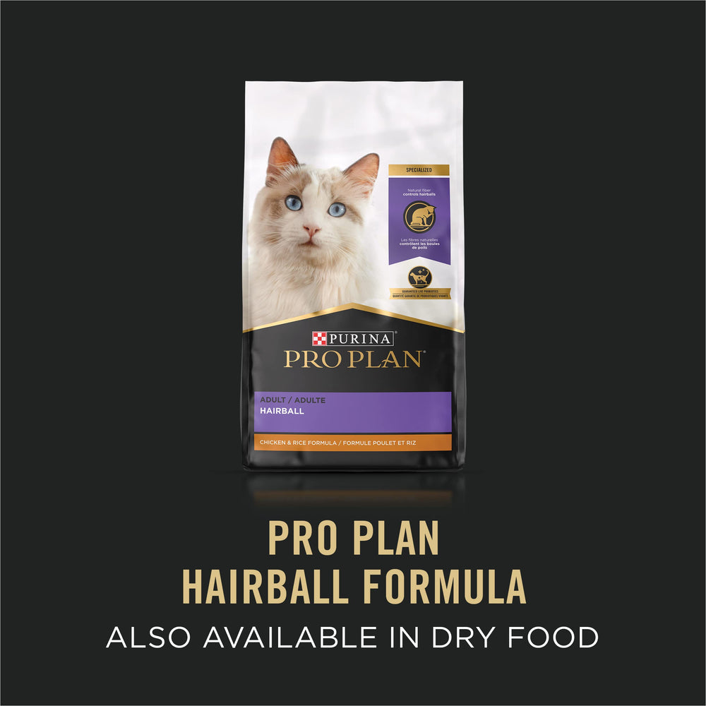 Purina Pro Plan Hairball Control sin preservantes, opción natural para gatos adultos.