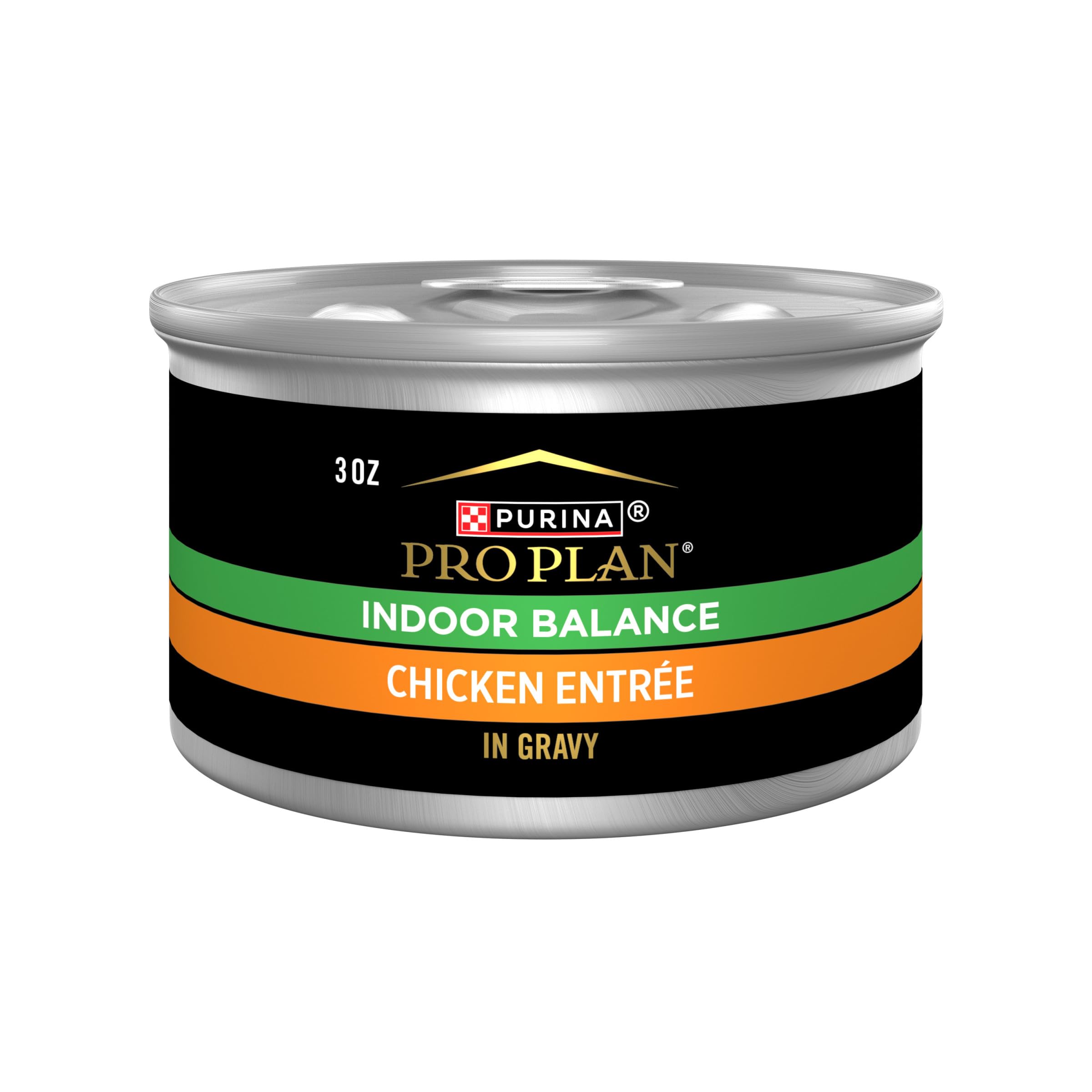 Purina Pro Plan Indoor Balance en lata con pollo en salsa, ideal para gatos de interior