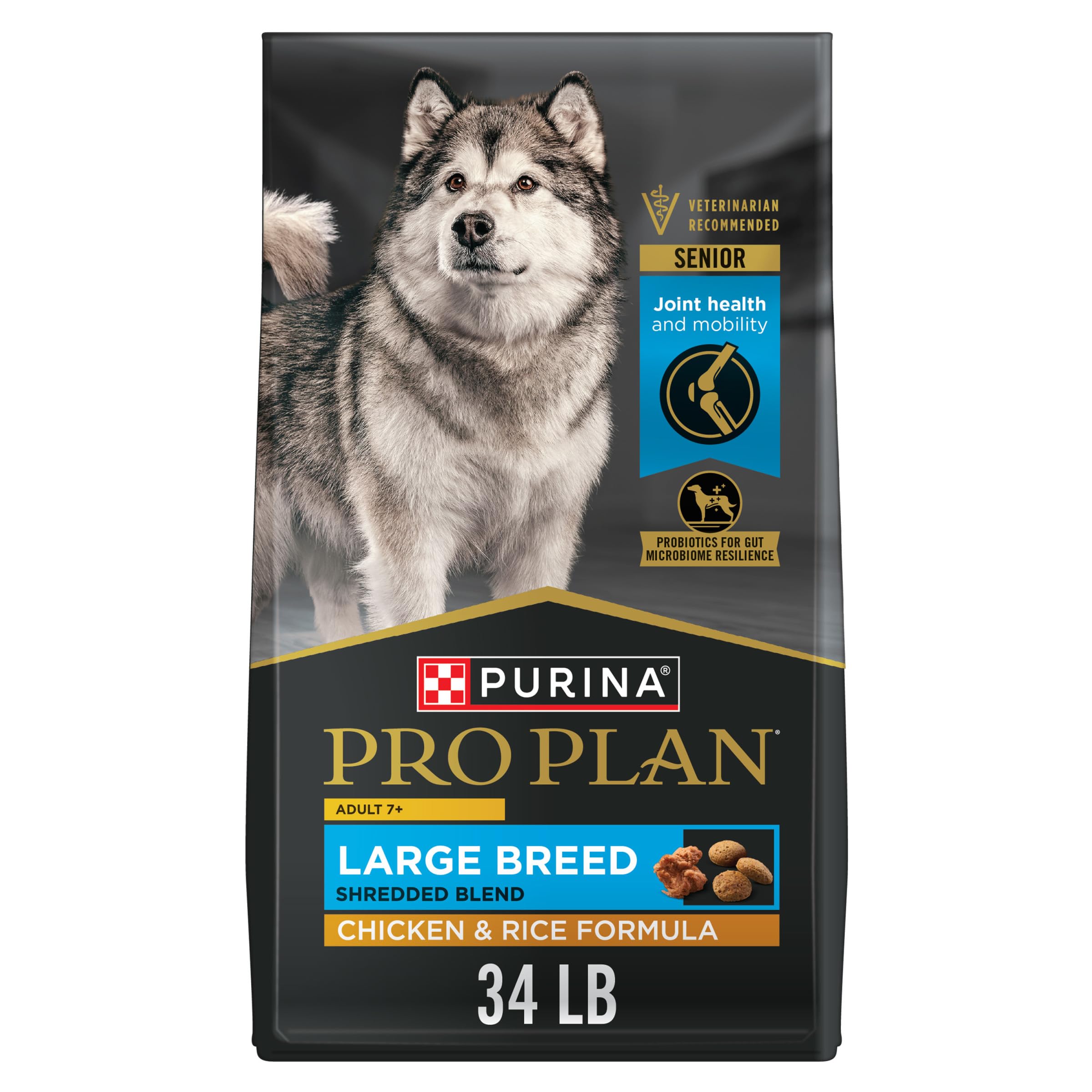 Purina Pro Plan Large Breed, bolsa de 34 libras, ayuda a mantener músculos magros en razas grandes