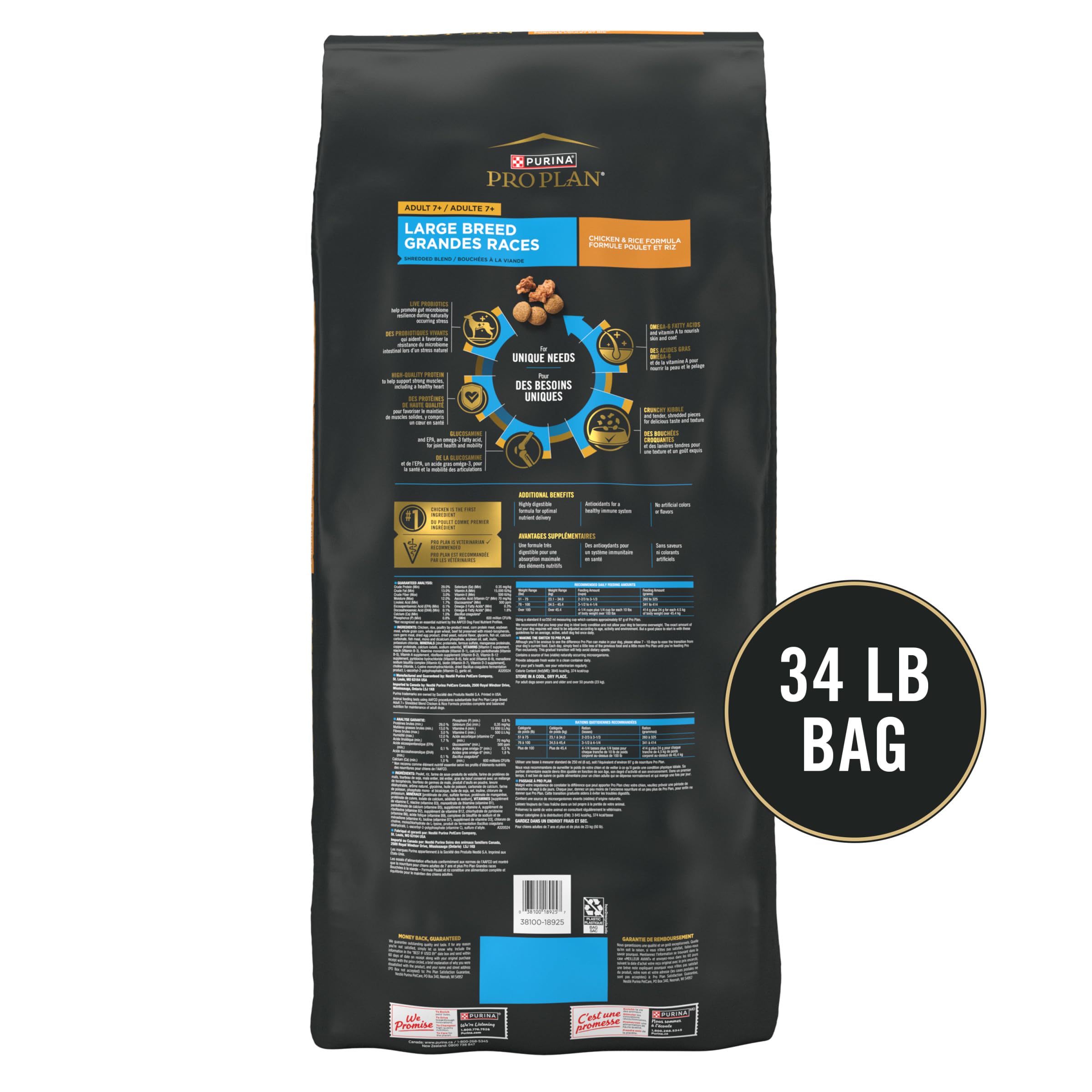 Purina Pro Plan Large Breed, omegas 6 y vitamina A, piel y pelaje saludables