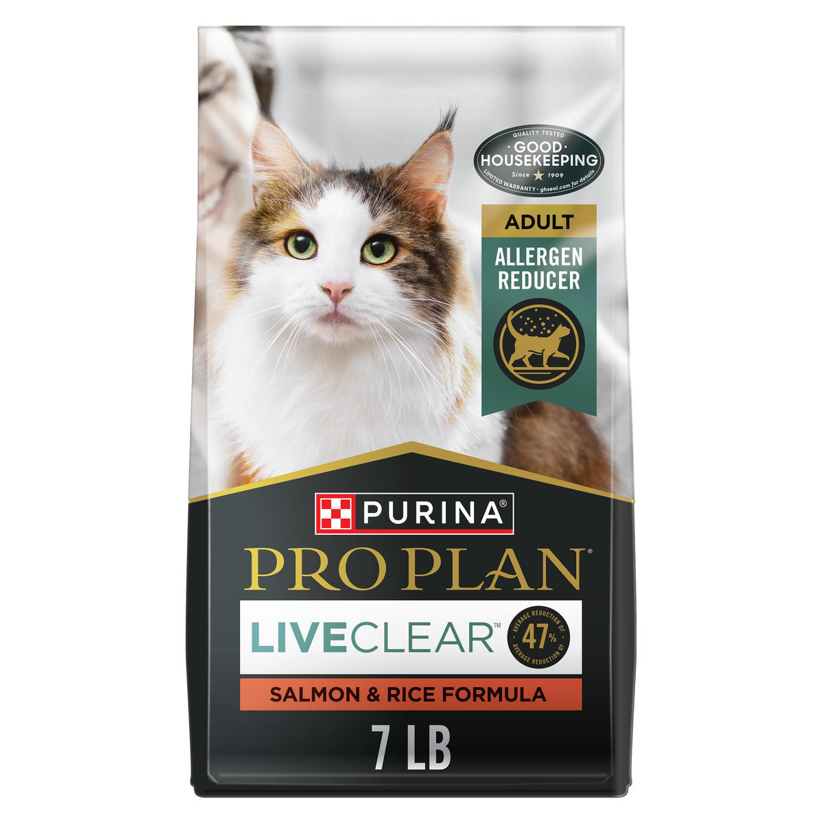 Purina Pro Plan LIVECLEAR bolsa 7 lb lista para alimentar gatos.