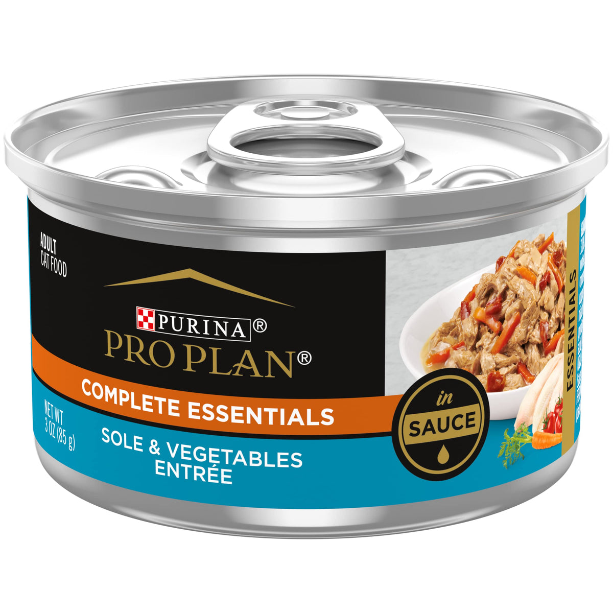 Purina Pro Plan Paté con salsa Lenguado y Verduras, lata 3 oz