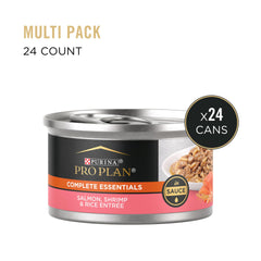 Purina Pro Plan Pate salmón camarón, salsa con arroz para sabor y nutrición