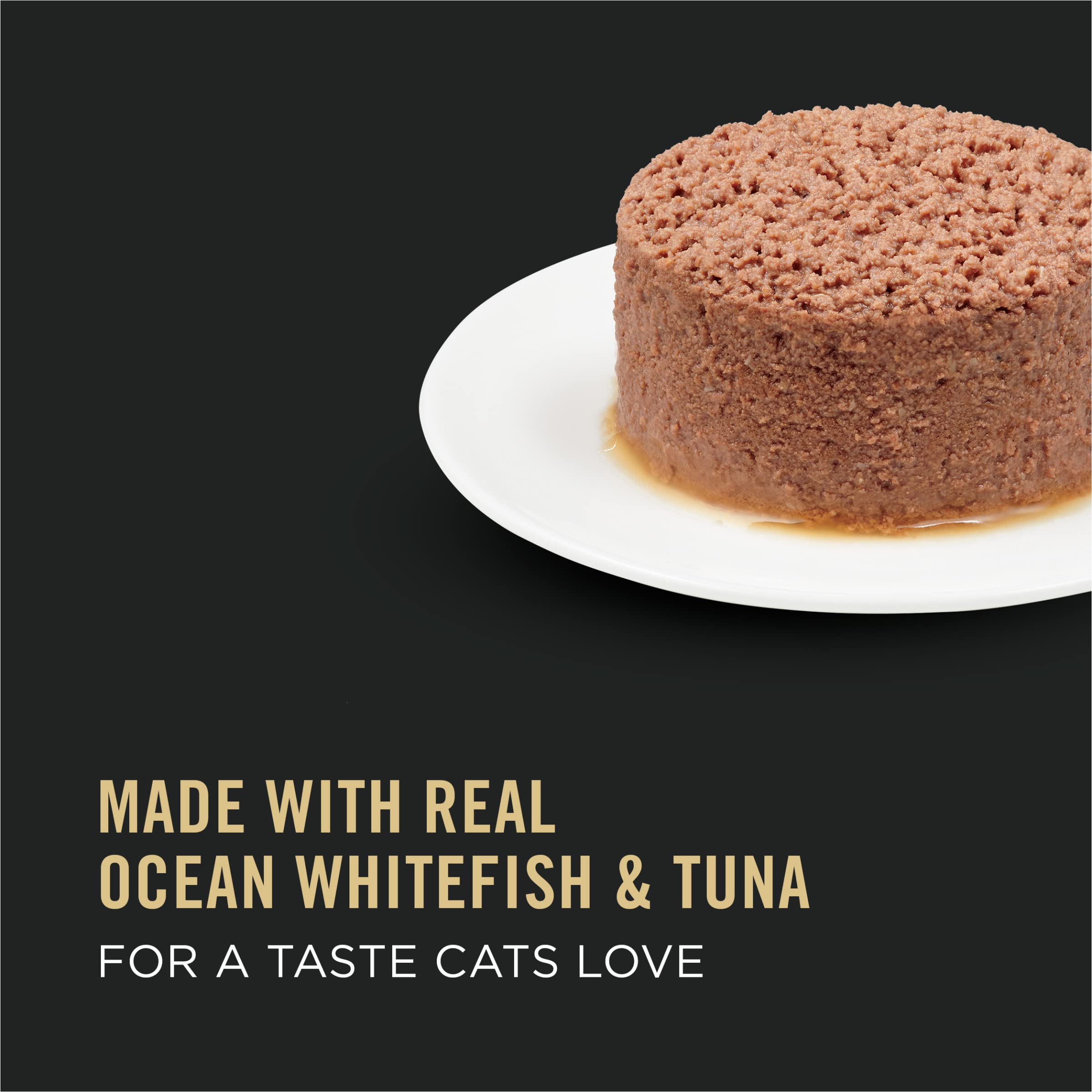Purina Pro Plan paté textura fina, sabor marino para gatos adultos.