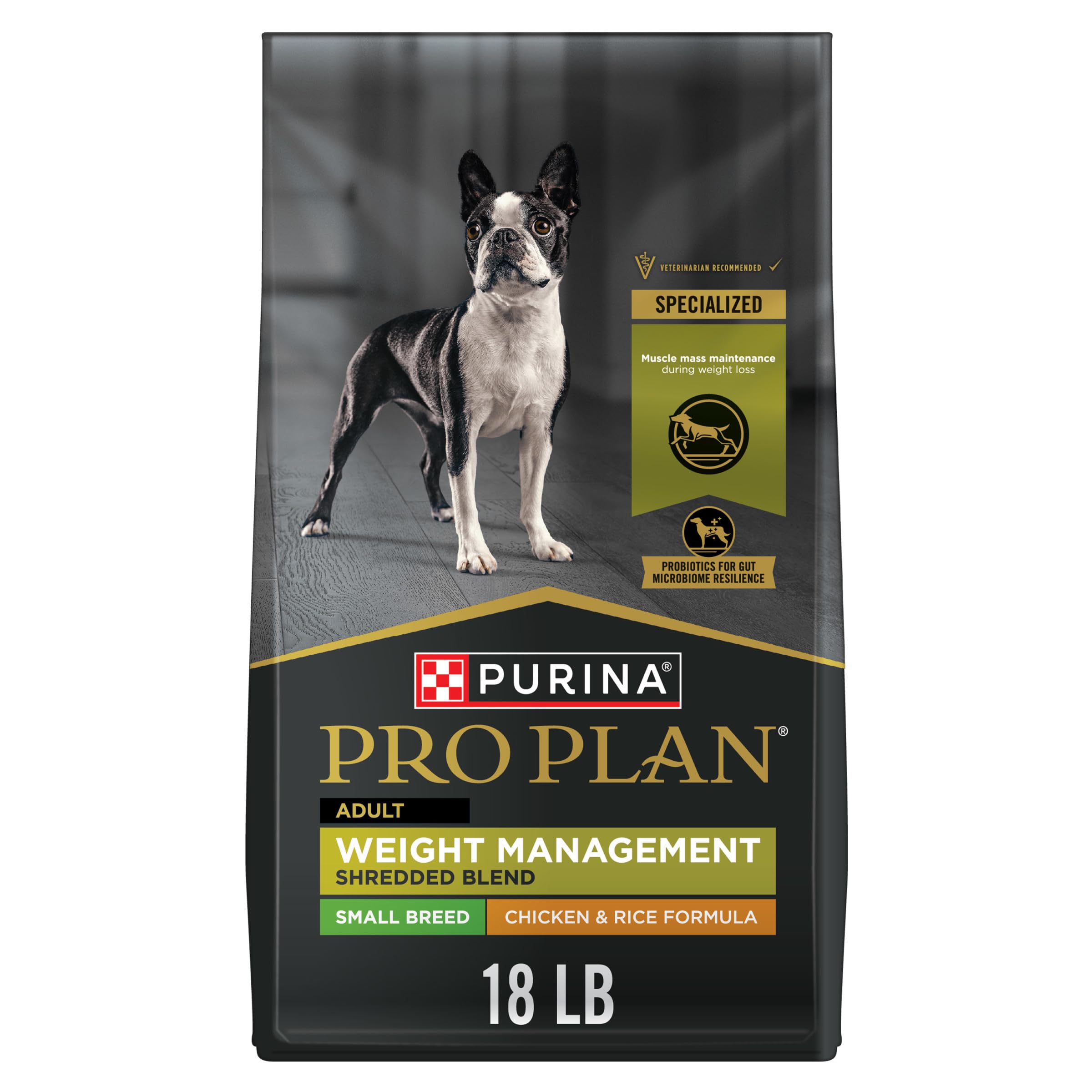 Purina Pro Plan para razas pequeñas, bolsa de 18 lb, almacenamiento cómodo.