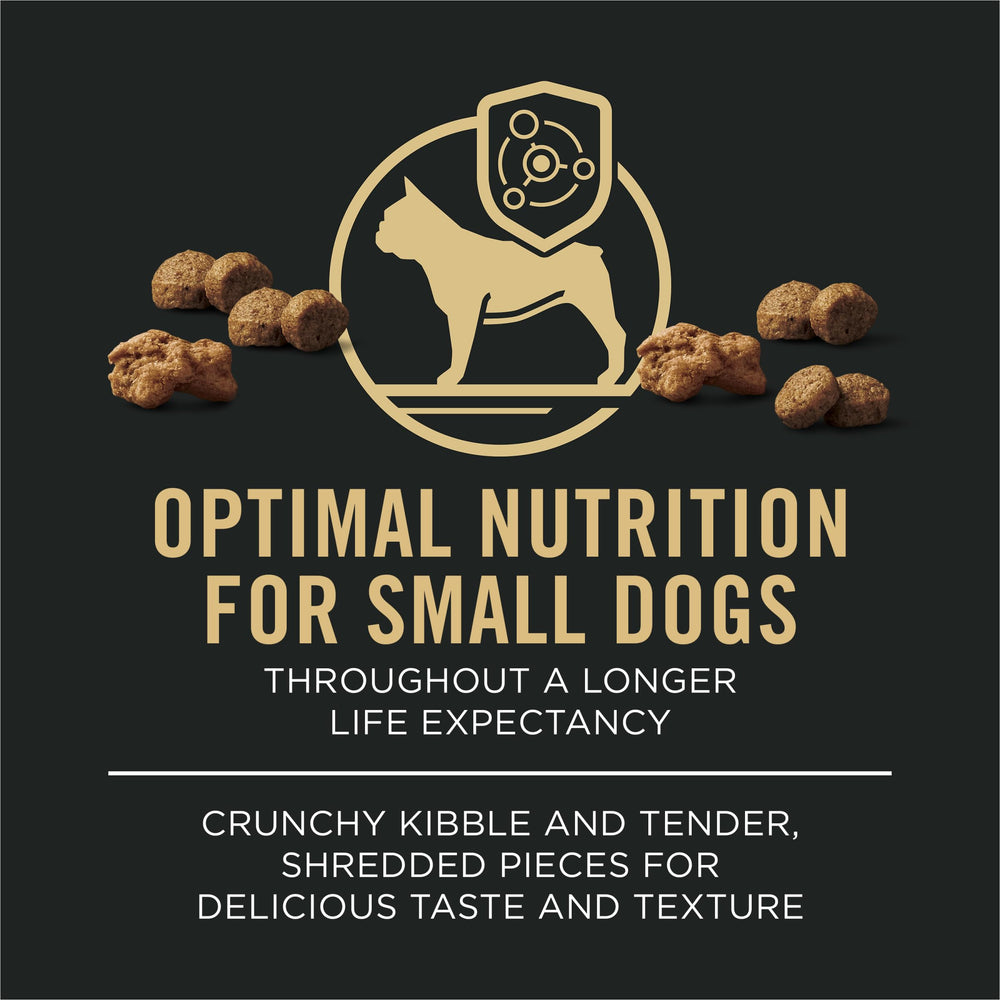 Purina Pro Plan probióticos vivos para apoyar la digestión de perros pequeños.