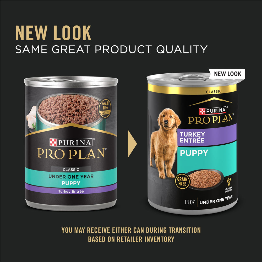 Purina Pro Plan Puppy lata turkey-entree 02: nutrición completa para cachorros en crecimiento.