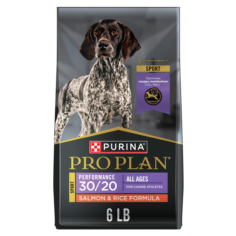 Purina Pro Plan Rendimiento 30/20 con salmón y arroz, bolsa visible, energía diaria potencial