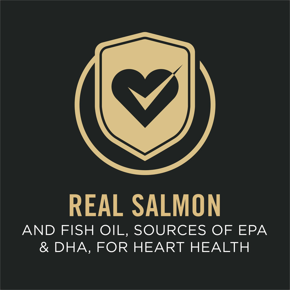 Purina Pro Plan salmon primer ingrediente, ideal para perros pequeños activos.