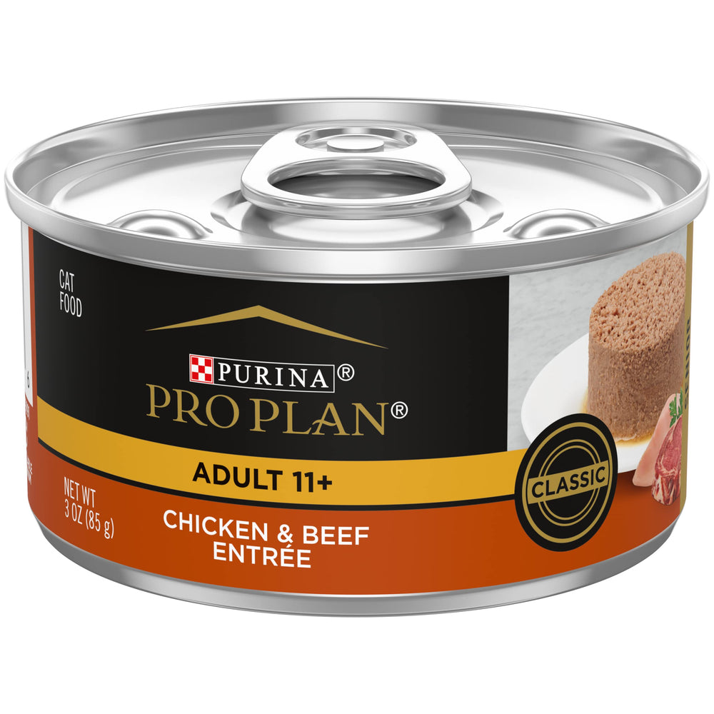Purina Pro Plan SENIOR 11+ pate pollo y res, textura suave para gatos mayores