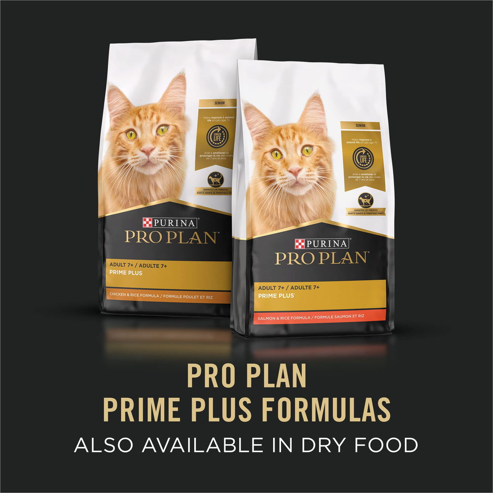 Purina Pro Plan Senior paté, sin colores artificiales ni conservantes.