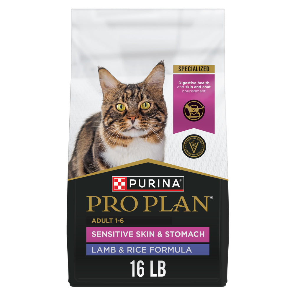 Purina Pro Plan Sensitive Skin and Stomach, bolsa 16 lb, cordero-arroz, digestión suave