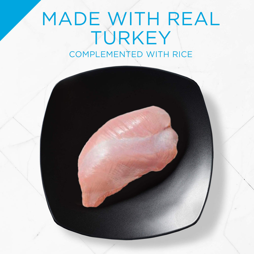 Purina Pro Plan: sin colorantes ni conservantes en la receta de pavo y arroz