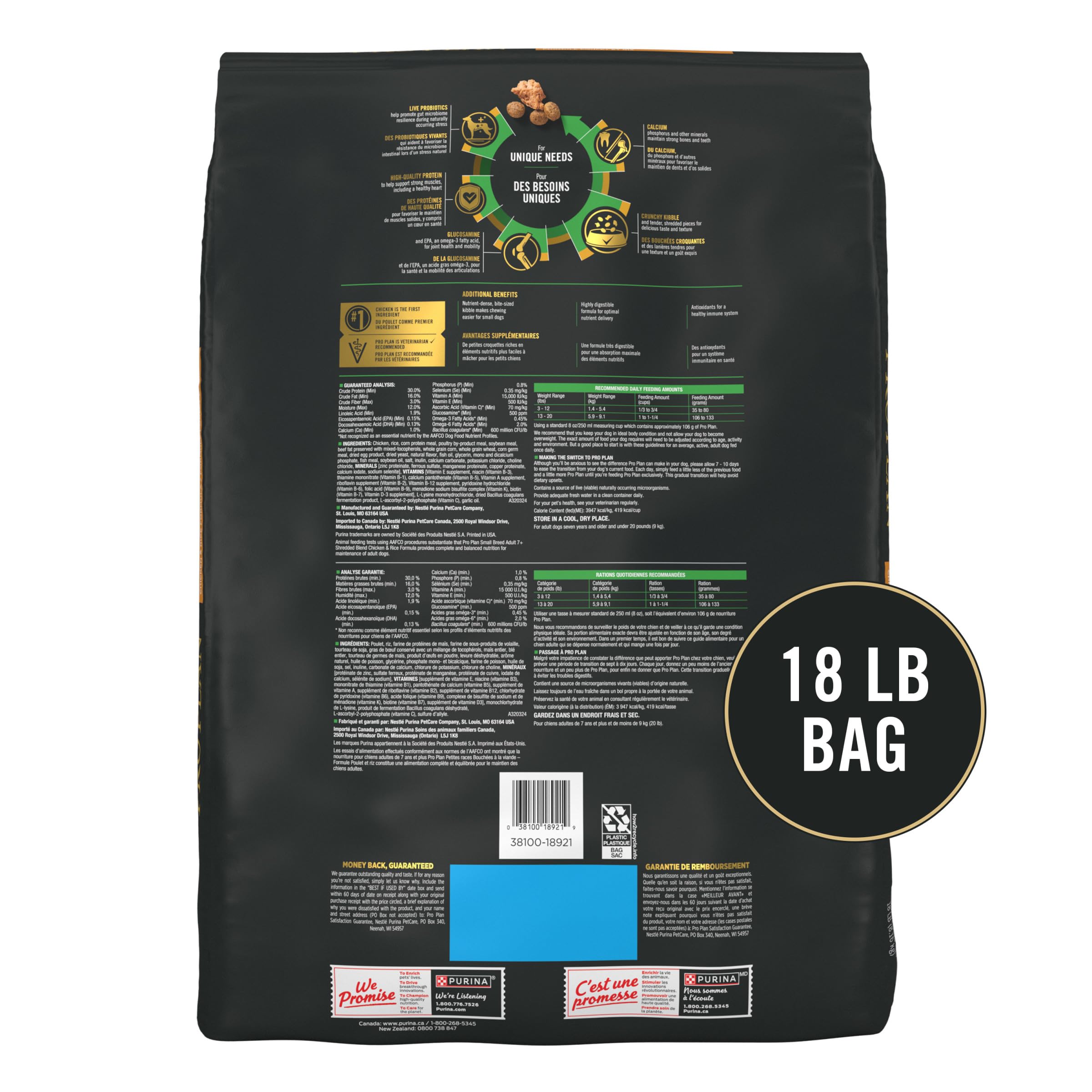 Purina Pro Plan Small Breed 7 Plus probióticos para digestión equilibrada